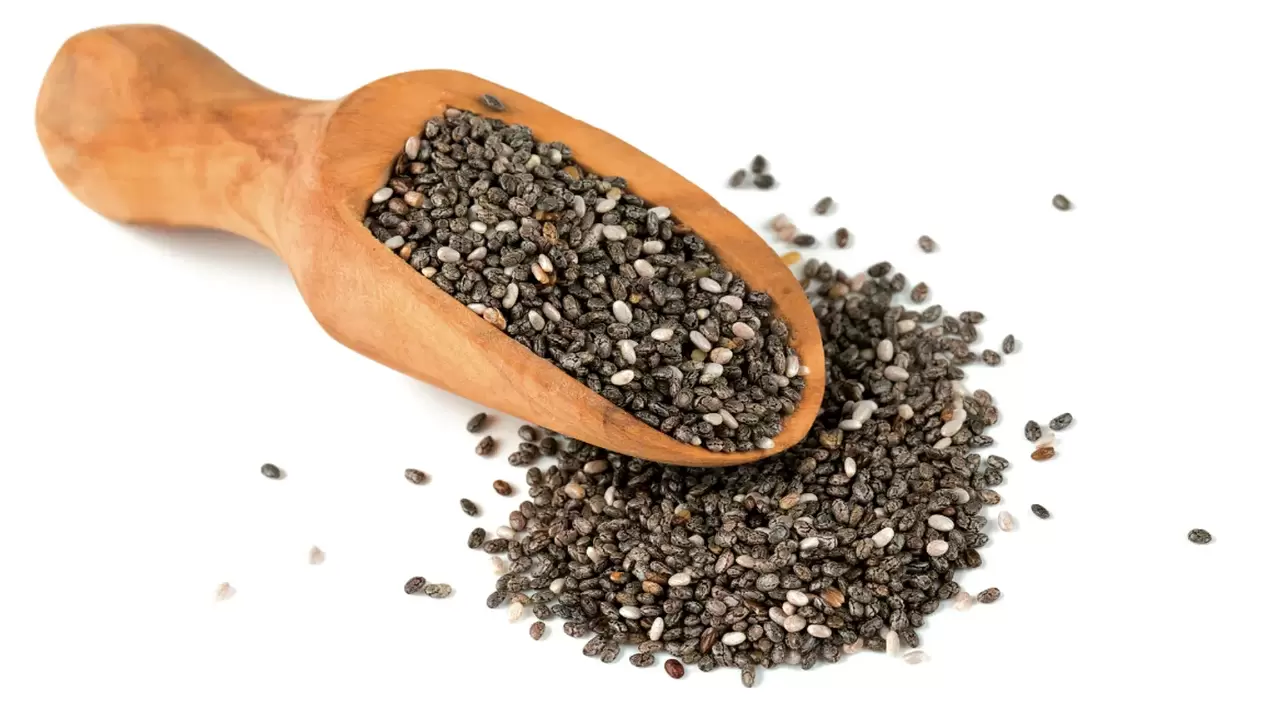 Sementes de chia no café ceto